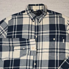 Paul Smith Jeans Button Down Flannel Shirt Mens M Plaid Tailored Fit Cotton