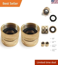 Durable 2 Pack Brass Hose Connectors with Dual Swivel for Effortless Gardening