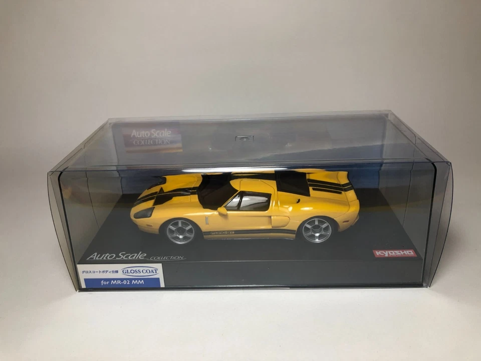 KYOSHO Mini-Z Body FORD GT Yellow / Black Stripe MZX209YS - Image 2 of 4