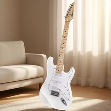 S-Type Electric Guitar 39 Inch Solid Body w Gig Bag, Strap, Cable!