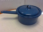 Enamelware 2qrt sauce pan w/lid blue NEW (company 2nd's will have chip damage)