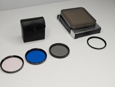 58mm Set of 4 Filters w Cases - Tiffen Sky, Prinz 80B, Platinum UV, XIT CPL