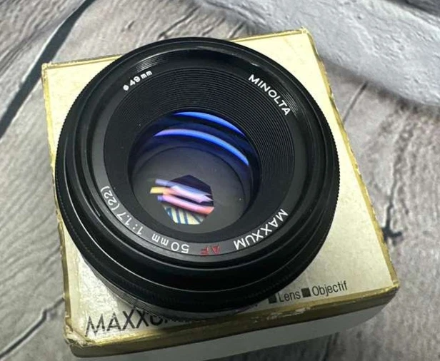 Minolta Maxxum 50mm Focal Camera Lenses f/1.7 Maximum Aperture for