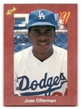 Jose Offerman 1991 Classic II Baseball #T37 Los Angeles Dodgers