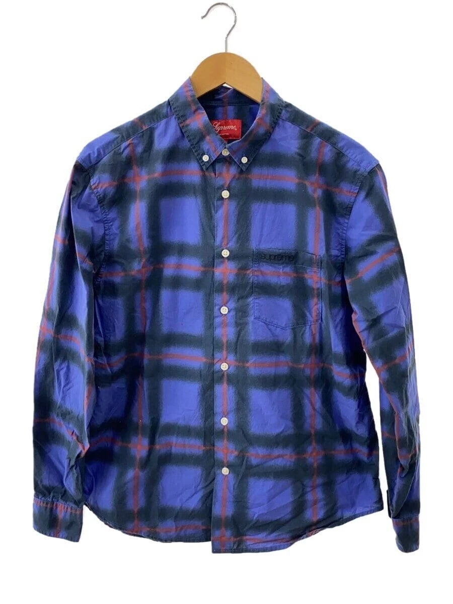 Chemise Supreme manches longues S coton à carreaux BLEU