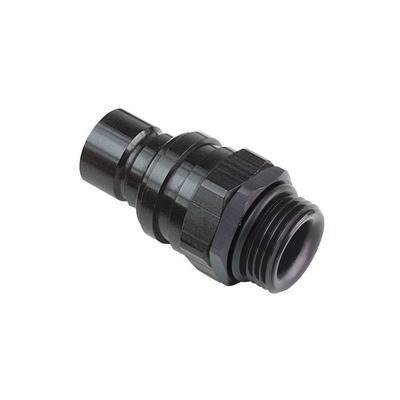 JIFFY-TITE Q/R #6 Male O-Ring Boss Plug Valved Black- 22106