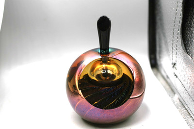 Signed Maytum Studio Art Glass Iridescent Perfume Scent Bottle L1