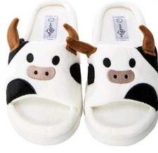 LADIES COW FACE SLIPPERS, SIZE MEDIUM 8 .NEW