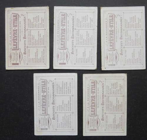 Cigarette Trade Cards : 5 Lefevre-Utile French trade cards - Foto 2 di 2