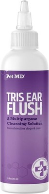 Pet MD Veterinary Tris Flush Cat & Dog Ear Cleaner - and Infection Cat, 