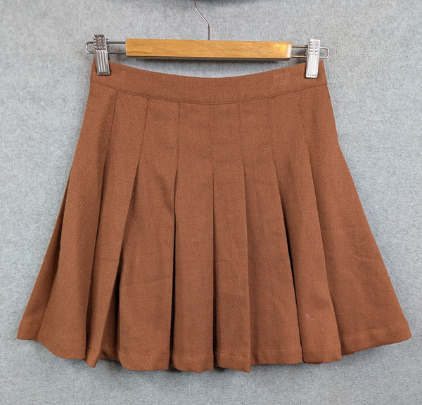Princess Highway Skirt Womens 8 Brown Pleated Flare Event Career Work Ladies