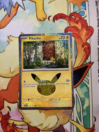 Pikachu 039/128 17/30 30th Celebration Pokemon TCG English Holo 30th Anniversary