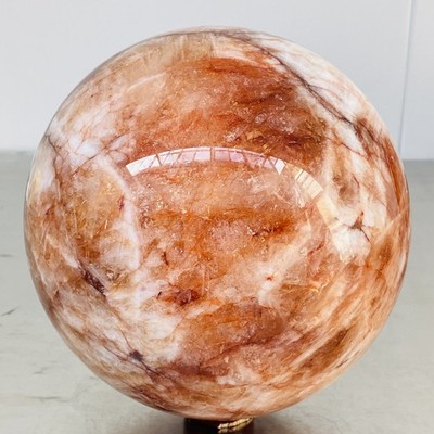 Natural Red Glue Flower Quartz Sphere Crystal Ball Healing 6900G