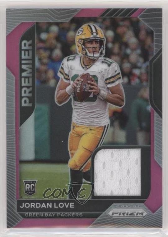 2020 Panini Prizm Premier Jerseys Pink Prizm Jordan Love #6 Rookie RC 03ns