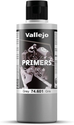 Vallejo Oberflächengrundierung, Acryl grau Grundierung für Airbrush, schnelltrocknend, hohe Haftung