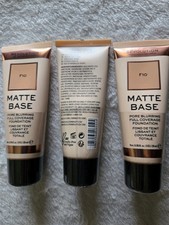 Revolution Matte Base Pore Blurring Foundation, F10 NEW Lot Of 3; Bulk