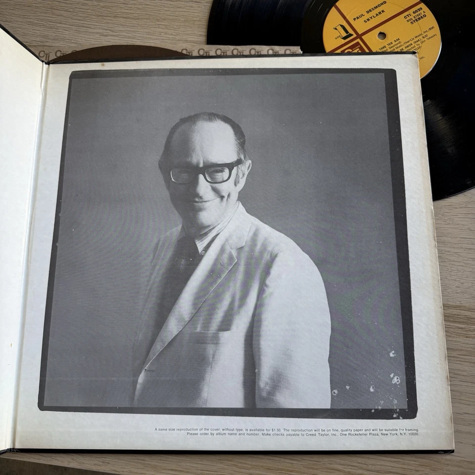 Paul Desmond Skylark 1974 CTI Van Gelder Stamp & RVG Etch Original Sleeve VG+ - Image 2 of 4