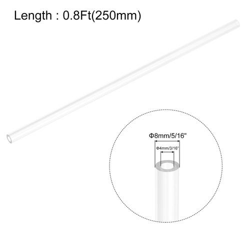 UNIITAA Flexible Silicone Tubing 4mm ID X 8mm OD Polyurethane (PU) Tube - 2 Meters (6.56 Feet) Blue Pneumatic Air & Fluid Transfer Hose
