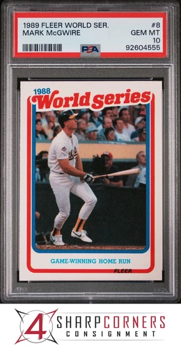 1989 FLEER WORLD SERIES #8 MARK McGWIRE ATHLETICS PSA 10