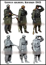 1/35 German Soldiers Kharkov 1943 Resin Figure Set 3pcs WW2 Winter Unpainted Kit