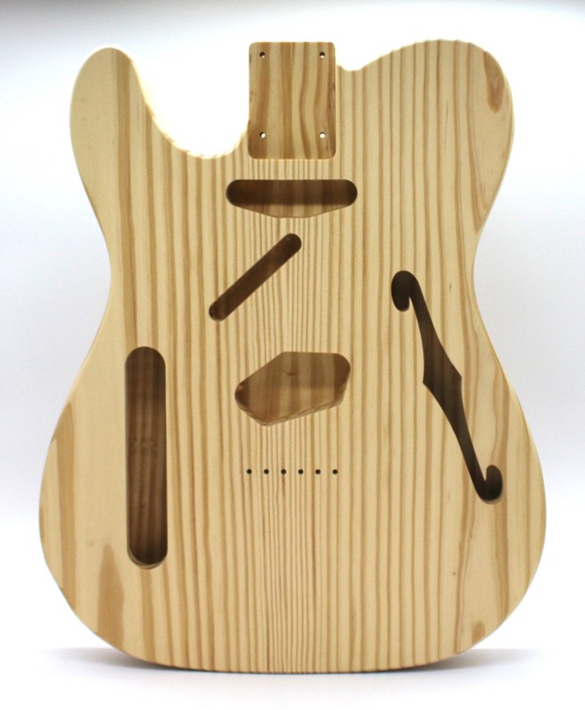 Pine Telecaster / Semi-Hollow Style / Left Handed Guitar Body #710 / Made in USA
