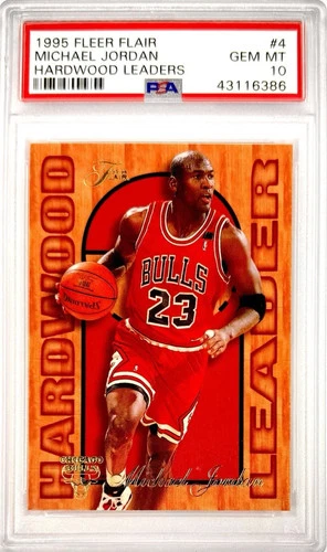 Michael Jordan 1995 Fleer Flair Hardwood Leaders #4 PSA 10 Gem Mint