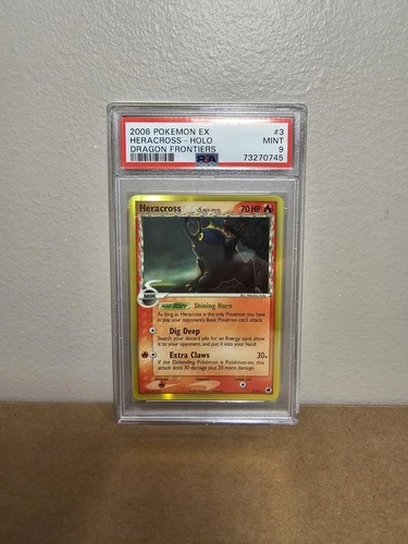 Heracross Delta Species 3/101 Dragon Frontiers Holo PSA 9
