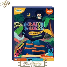 Travel-Friendly Scratch Art Book Set: 12 Engaging Animals for Kids Aged 4-8