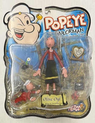 2001 Mezco Olive Oyl Popeye The Sailorman Series 1 Action Figure New Sealed