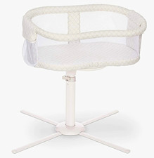 HALO BassiNest Essentia Bassinet Swivel Adjustable Height White Oval 3846