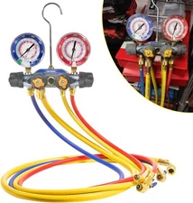 49968 Charging Manifold & 4 Valve Test Gauge Tool For R-22 R-404A R-410A