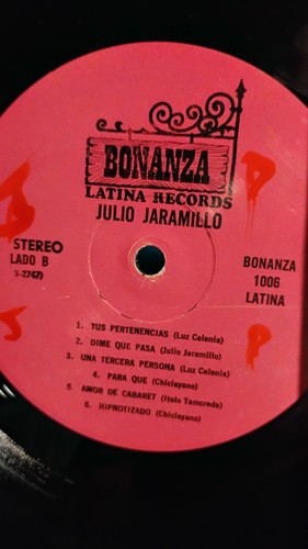 Julio Jaranillo Bonanza Latina Records Stereo 1006 - Picture 5 of 5