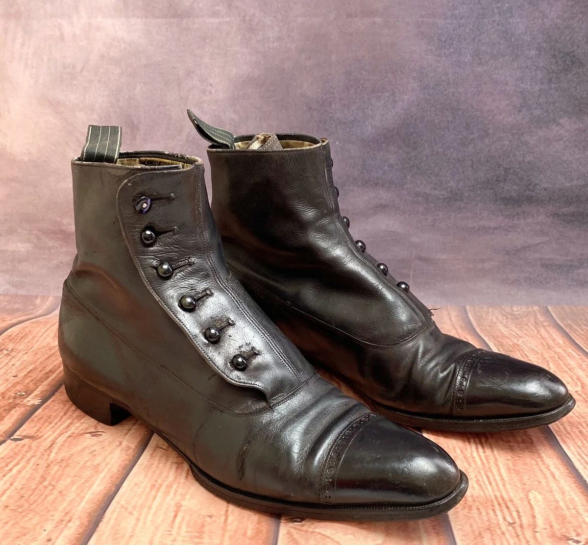 Old fashioned shop leather boots