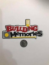 HANDMADE Die Cut / 1 Building Memories Scrapbook / Card Embellishment