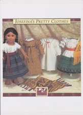 American Girl Doll Josefina Clothing Sewing Reprod. Pattern OOP Pleasant Company