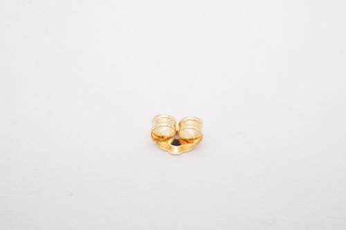 14k Yellow Gold Amethyst Diamond Heart Earrings G5 - Picture 8 of 10