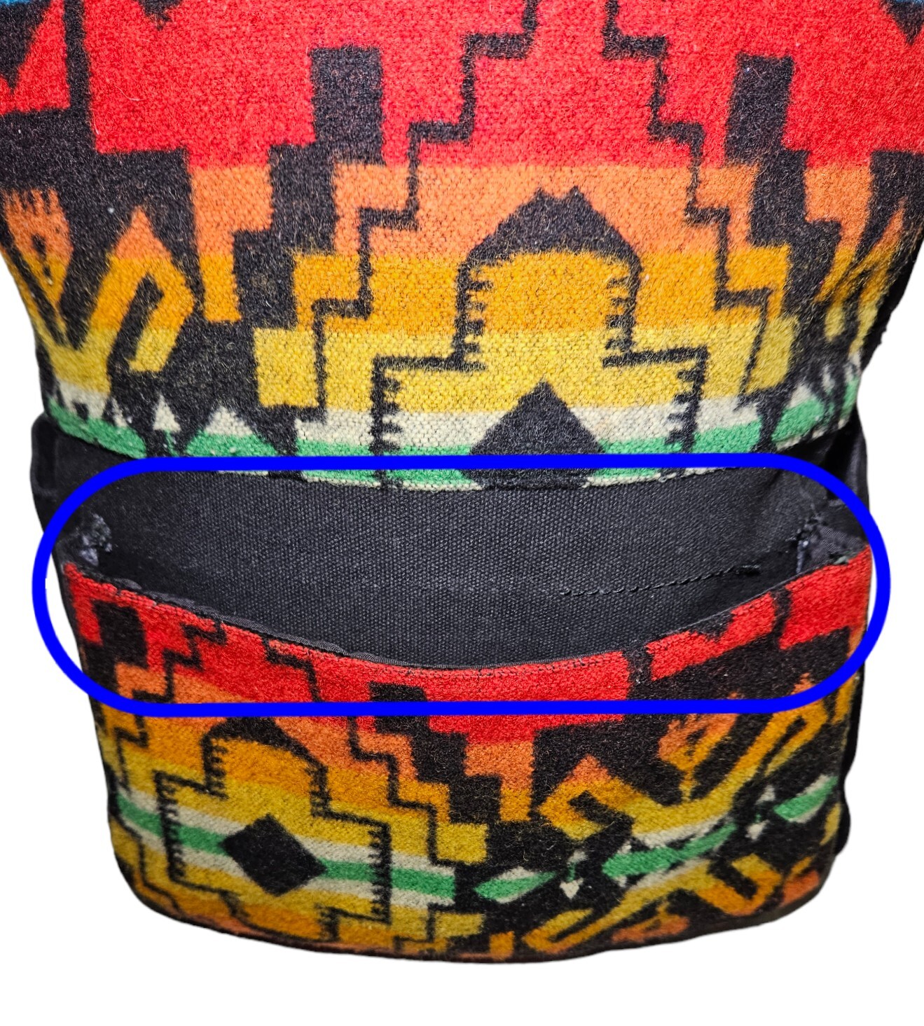 Pendleton Vintage Backpack Western Geometric Wool… - image 2