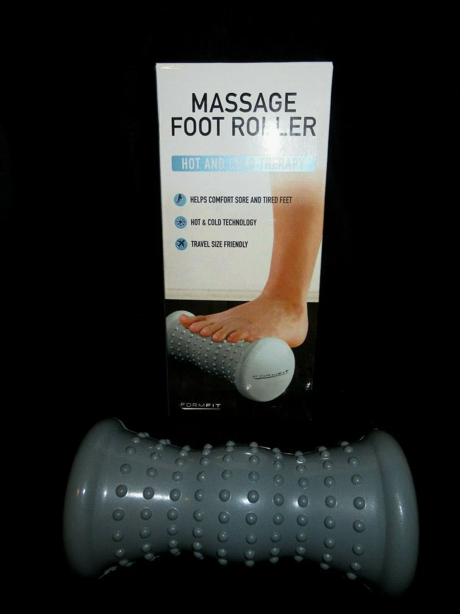 NIB FORMFIT MASSAGE FOOT ROLLER HOT COLD THERAPY GRAY Travel Friendly