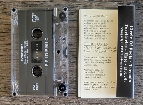 EPIDEMIC 'Extremities '91' Cassette EP Demo Thrash Metal RARE - Imagen 3 de 3