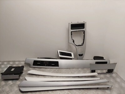 BMW 5 E60 E61 Brushed Aluminium Interior Trim Kit Center Console Panel Moldings