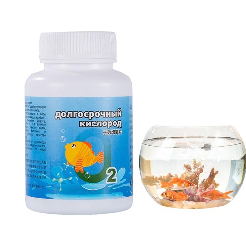 2pcs Oxygen Tablets Provides Oxygen In Aquariums&Fish Transport Bag Fish Farming - Foto 4 di 11