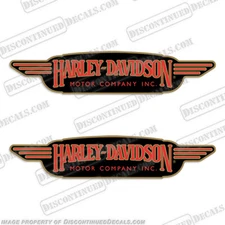 Fits Harley-Davidson FXSB FXR Tank Decal Set - Gold Red Black