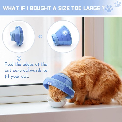 Cat Cone Collar Lightweight Adjustable Collar for Kitten Protective Pet Cone - Picture 9 of 12