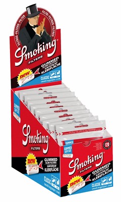 12 Boxen Smoking  Classic mit Klebefläche Drehfilter 6 mm - Zigarettenfilter 