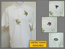New Sz S-5XL White Nfl Men's Cotton 80I Polo Shirt