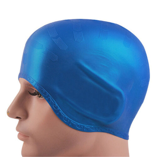 Silicone Swimming Cap With Ear Pockets Pool Swim Cap Waterproof Hat Adults Teens - Picture 6 of 20