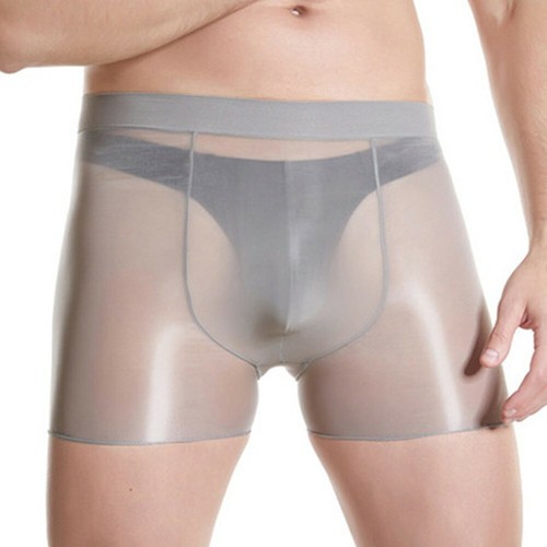 Hombres Ropa Interior Brillante Aceite Pantalones Cortos Brillantes Ver A Través Calzoncillos Boxer Elásticos Calzoncillos Calzoncillos Calzoncillos - Imagen 19 de 19