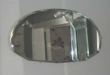 MIROIR MURAL ART DECO 30 SANS CADRE BORD BISEAUTÉ VERRE BELLE FORME