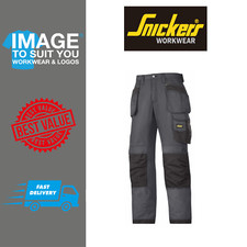 Image of Snickers Craftsmen Rip-Stop Trouser With Holster Pocket 3213 Steel Grey