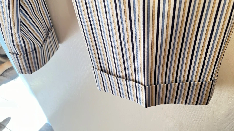 Pantalón para mujer Peck & Peck fin de semana a rayas con puños talla 16 Foto 3 de 4